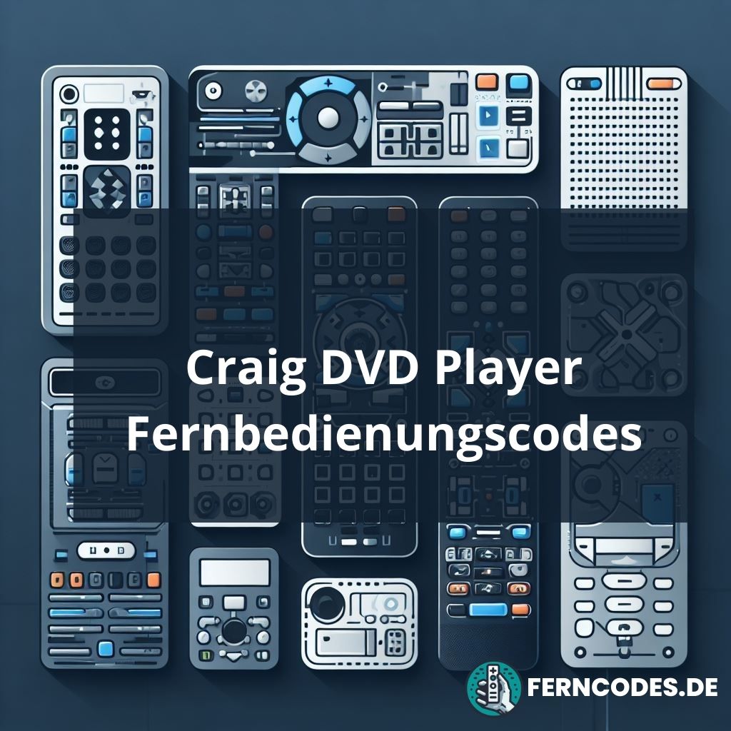Craig DVD Player Fernbedienungscodes