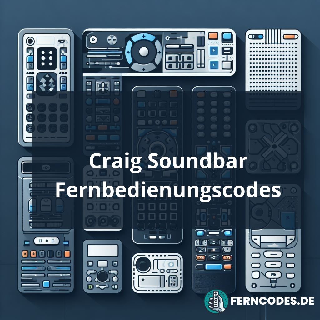 Craig Soundbar Fernbedienungscodes